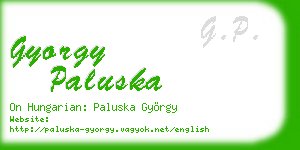 gyorgy paluska business card